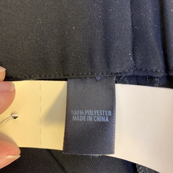 NWT St. John Black Polyester Wide Leg Trousers Size XL - Picture 7 of 8